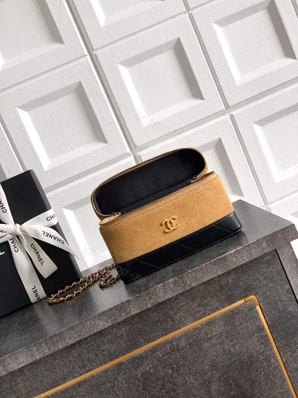 View 6 of Two-Tone Suede Crossbody: Textured Luxe, Everyday Versatility