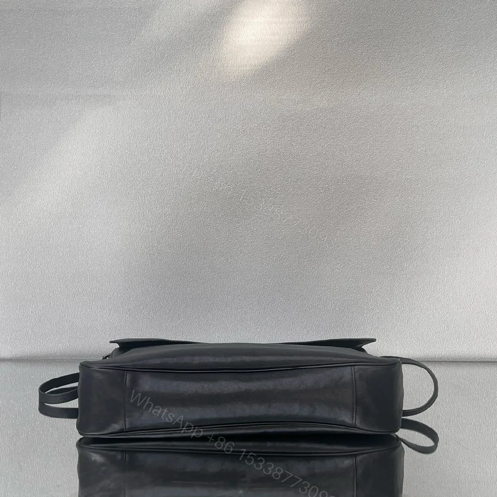 View 3 of Compact Black Leather Crossbody: Subtle Luxe, Minimal Hardware