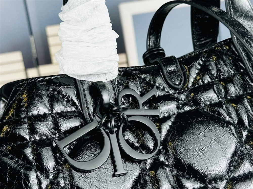 View 3 of MEDIUM DIOR TOUJOURS BAG Black Macrocannage Calfskin