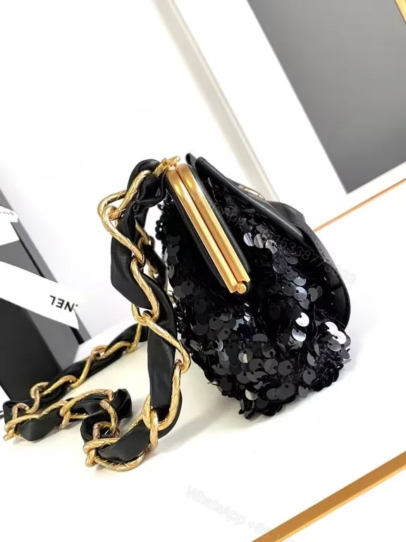 View 2 of Chanel-Inspired Sequin Bow Clutch: Night Luxe