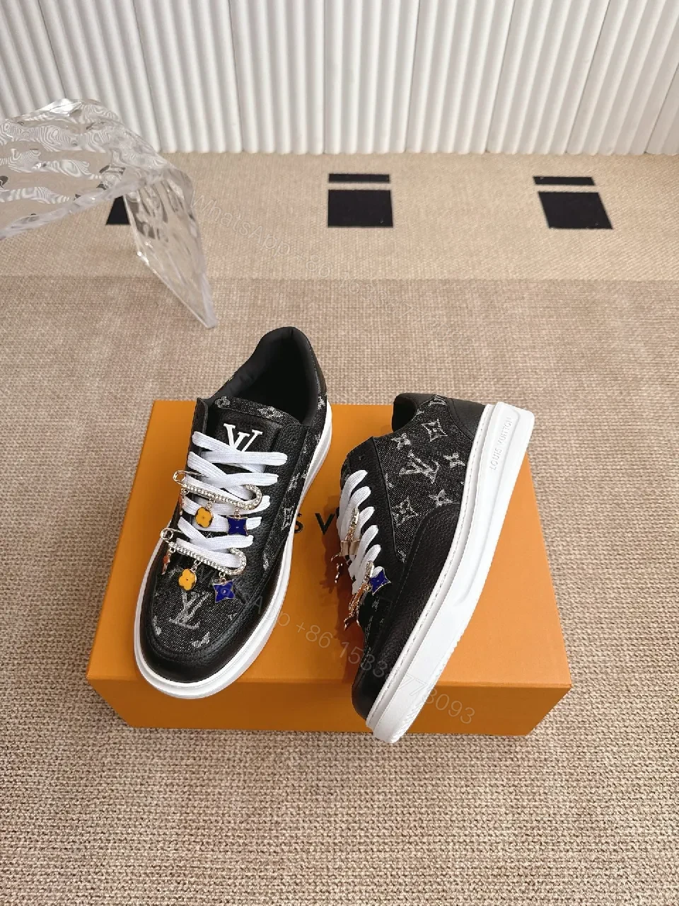 View 2 of Monogram-Print Sneakers: Colorful Embellishments, Luxe Streetwear