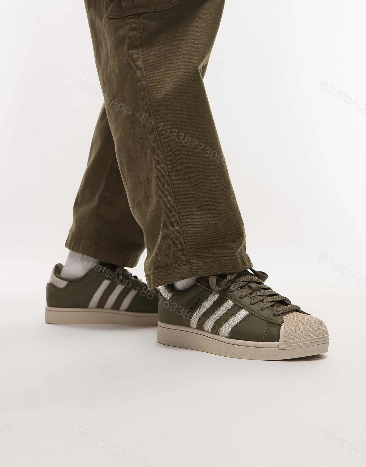 View 4 of FIRST COPY ADIDAS ORIGINALS SUPERSTAR ARMY GREEN 2nd EDTN FOR MEN