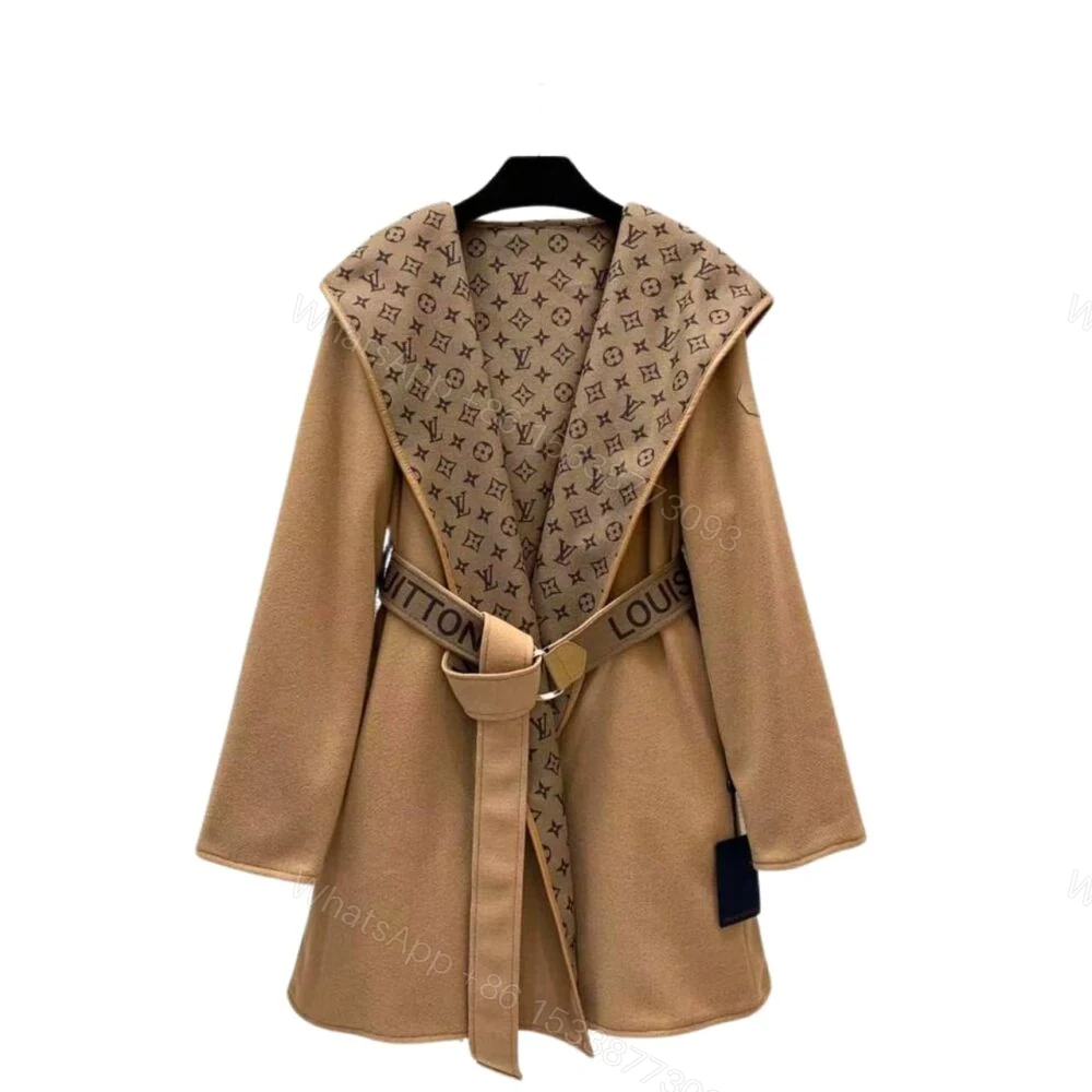Louis Vuitton Classic Monogram Wool Brown Coats — view 1
