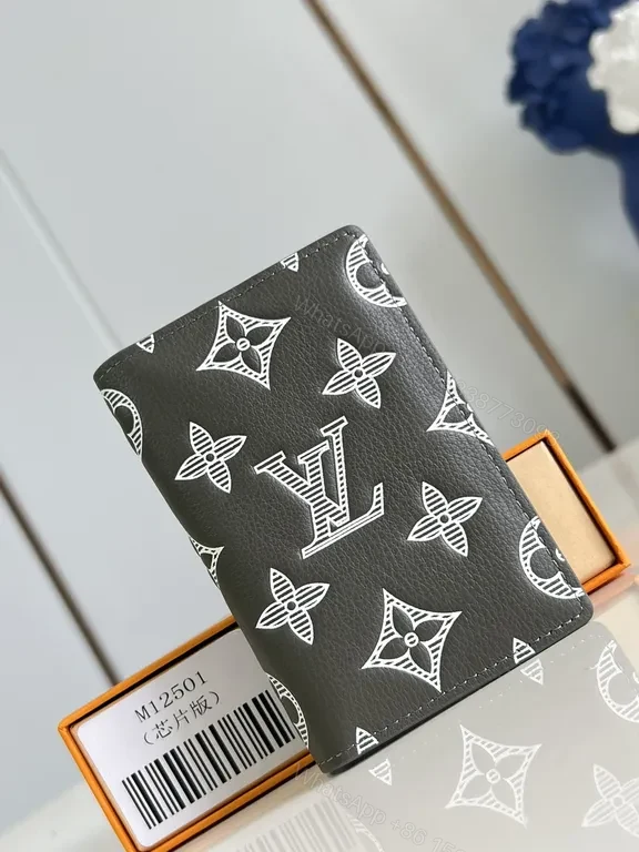 Lux Monogram Compact Wallet: Texture & Monogram Luxury — view 1