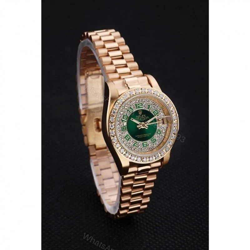 View 3 of Replica Rolex Datejust Green Dial RL39 28 mm