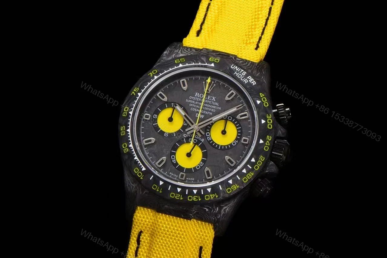 Replica DiW Rolex Cosmograph Daytona All Carbon Yellow Edition — view 1