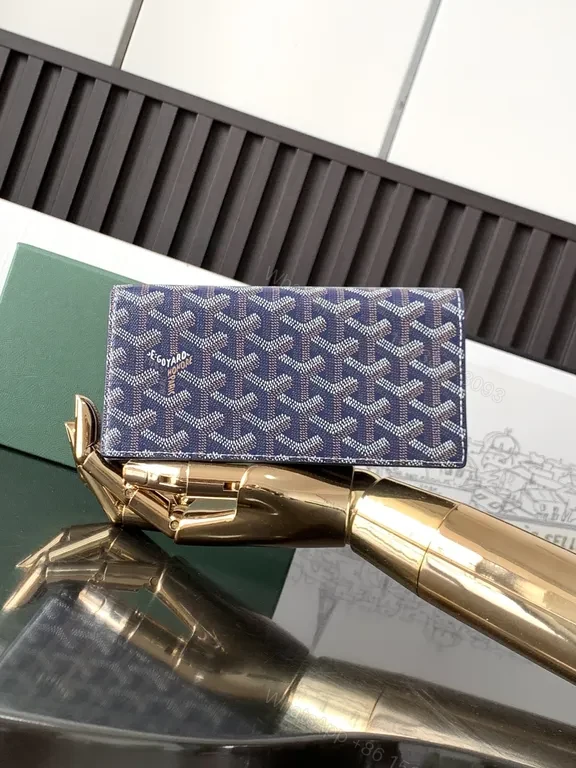 View 2 of Blue Goyard-Patterned Long Wallet: All-Day Organization
