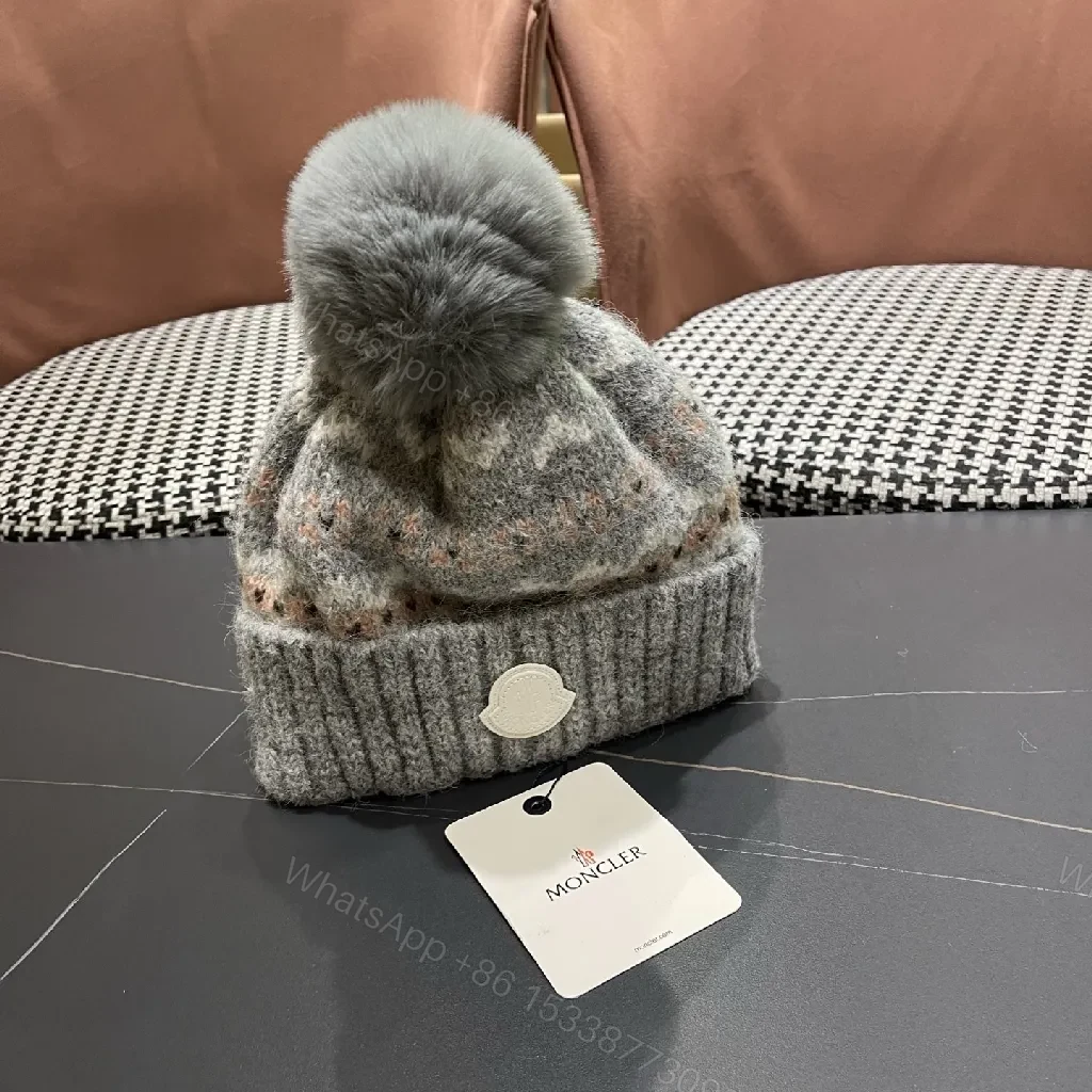 View 4 of Cozy Knit Beanie – Subtle Pattern, Warmth, Pom Pom | Knit Hat