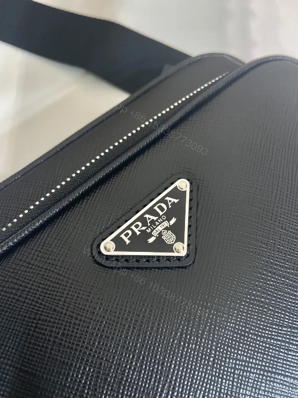 View 7 of Compact Black Leather Crossbody: Sleek, Structured, Versatile Bag