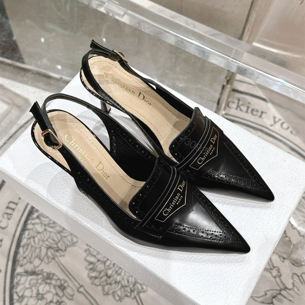 高仿Dior*Boy系列KCV180走秀款尖頭高踭單鞋8CM黑色免檢版 — view 1