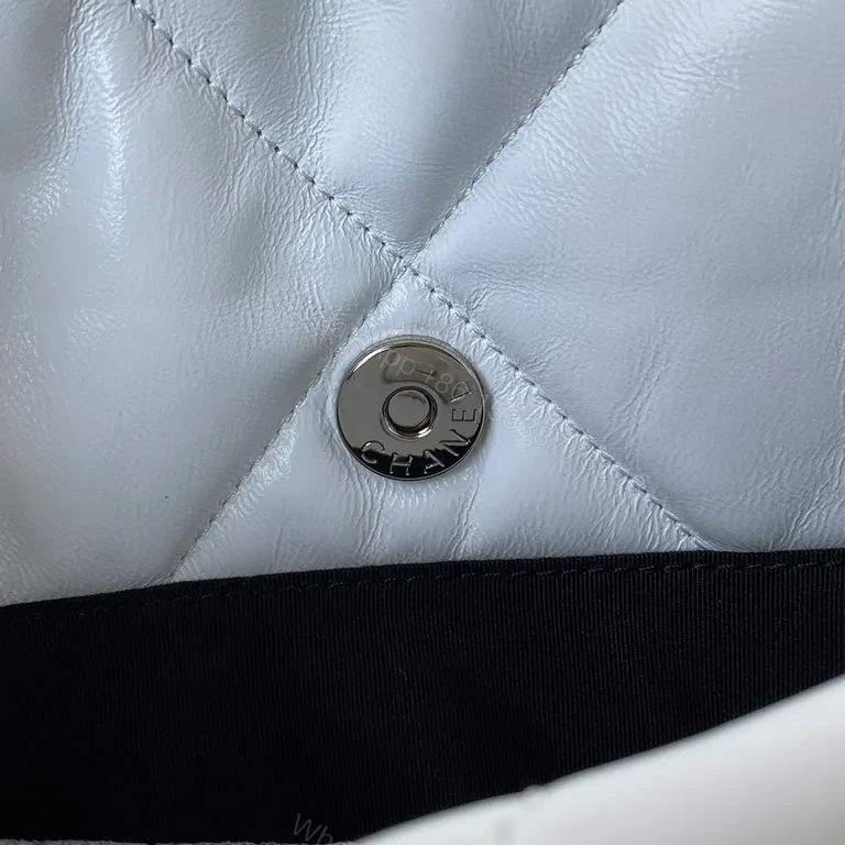 View 8 of Chic Quilted Leather Tote with Signature Chain Details