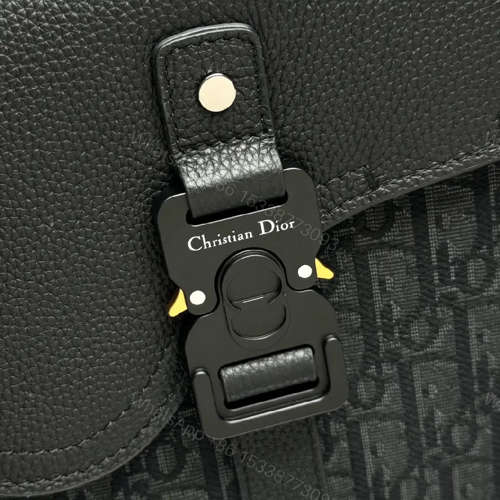 View 5 of Compact Luxury Messenger Backpack: Monogram Texture, All‐Day Comfort