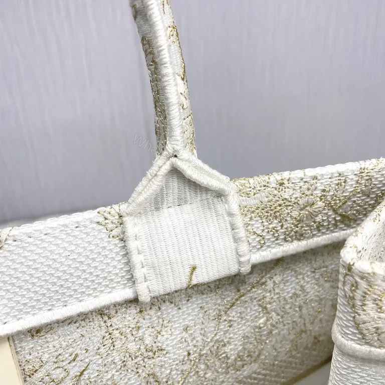 View 4 of Iconic Dior-Inspired Tote: Textured Canvas Luxury Tote