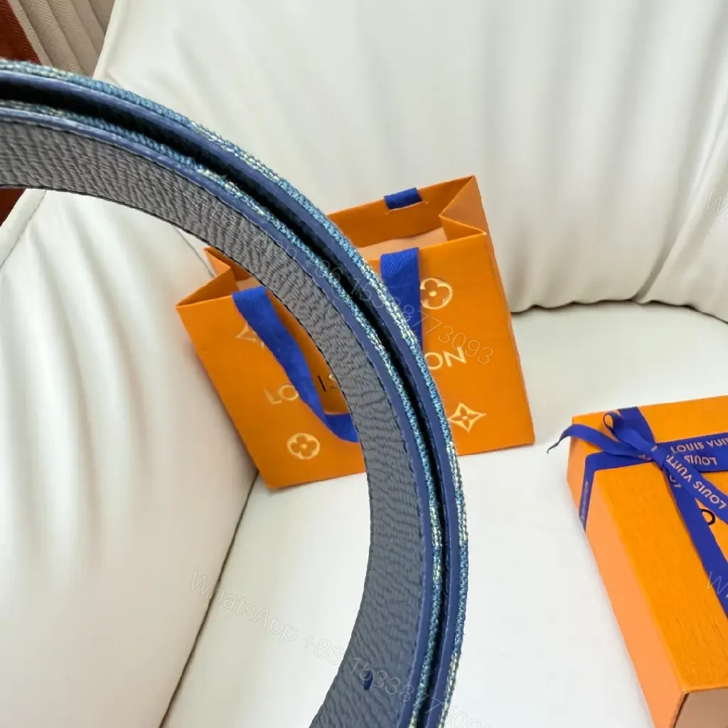 View 9 of Denim-Effect LV Belt: Monogram, Signature Hardware, Luxe Style