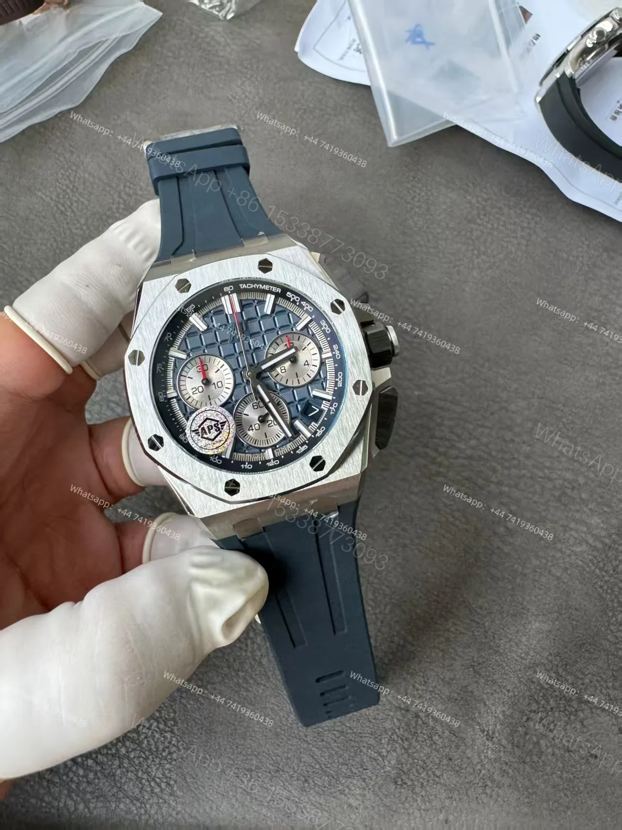 View 3 of Audemars Piguet Super Clone Royal Oak Offshore Blue Dial 26420 Chronograph 43mm