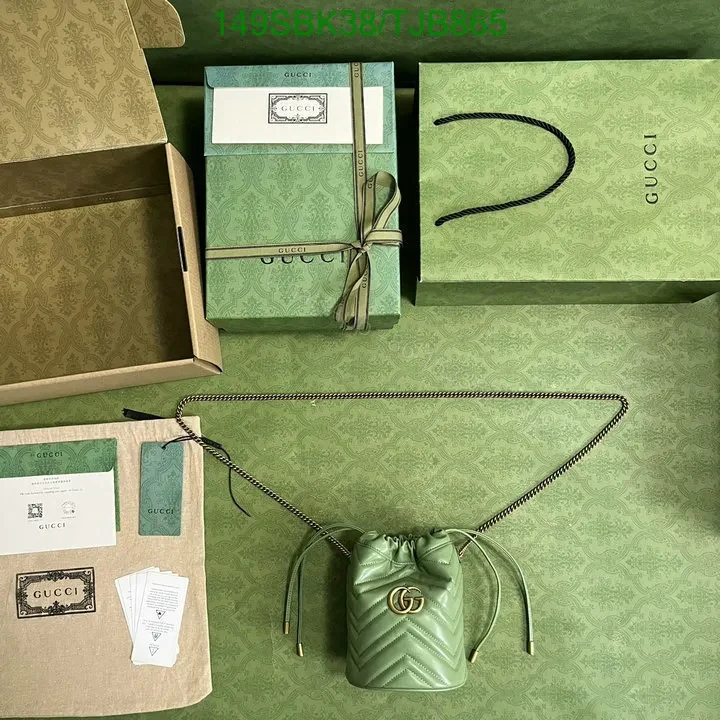 View 37 of Gucci Red Matelassé Leather Mini Bucket Bag 575163