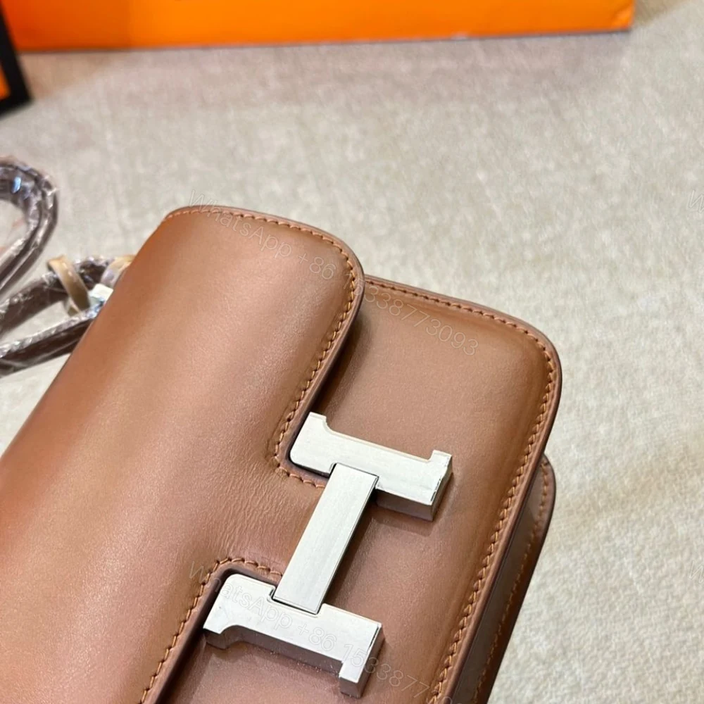View 4 of Hermes Constance Mini Epsom Silver Toned Hardware Brown 19Cm
