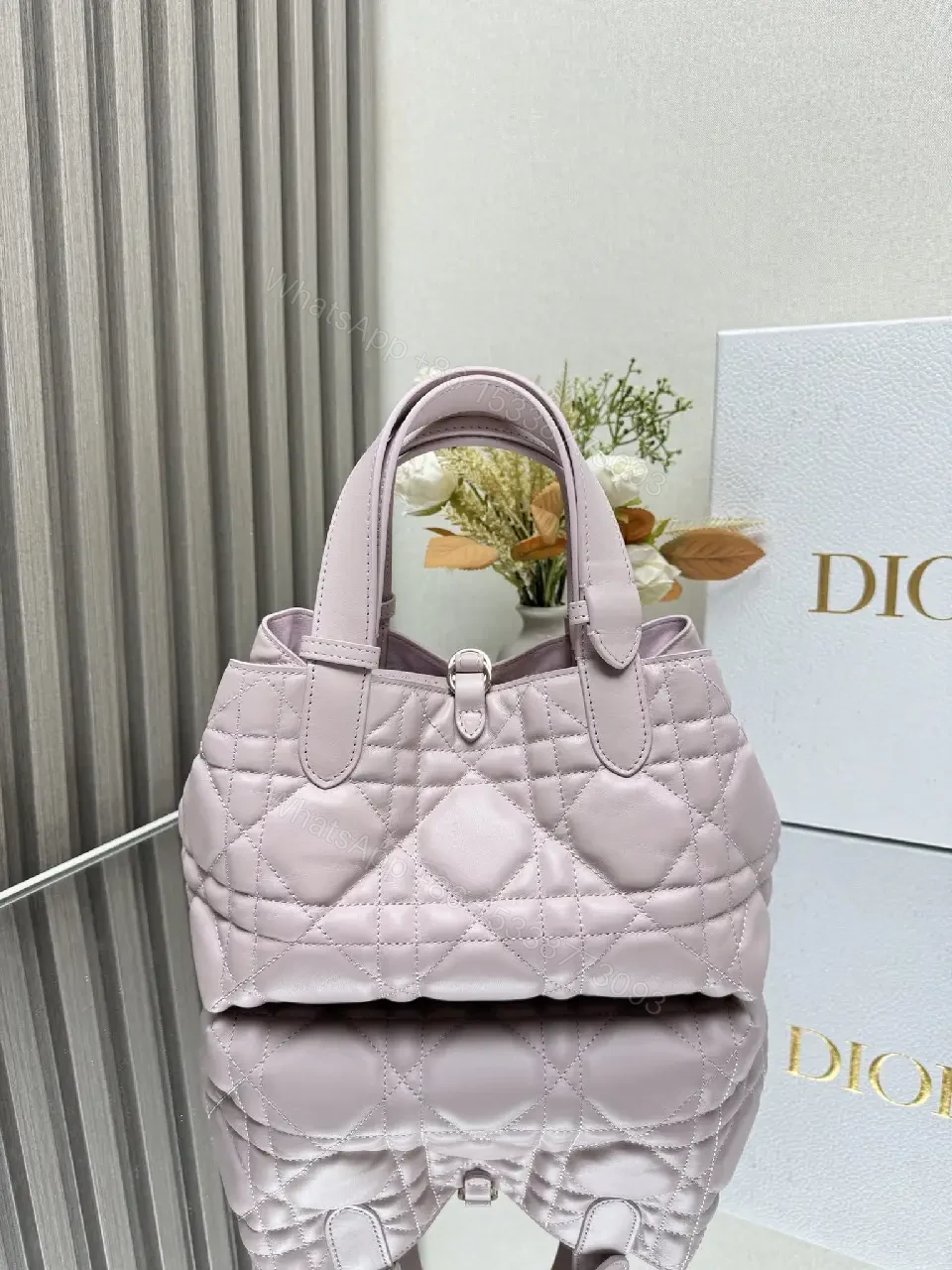 View 3 of Lilac Quilted Handbag Set — Luxe Everyday Chic, 2-Piece