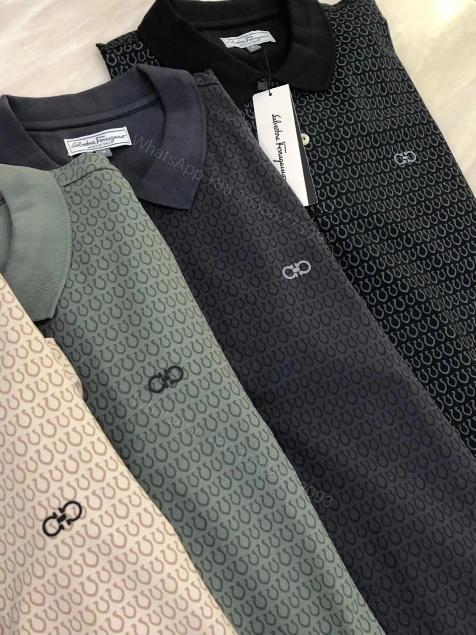 View 2 of First Copy Ferragamo Premium Lycra Polo T-Shirt for Men — 7A Quality Replica