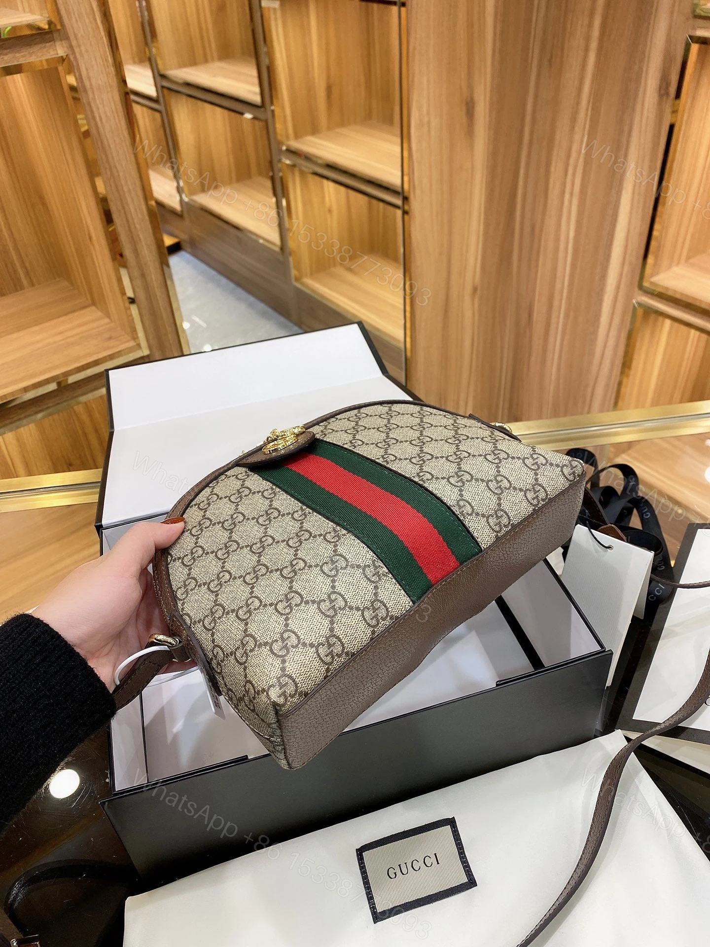 View 5 of Gucci Ophidia GG Shoulder GG Supreme
