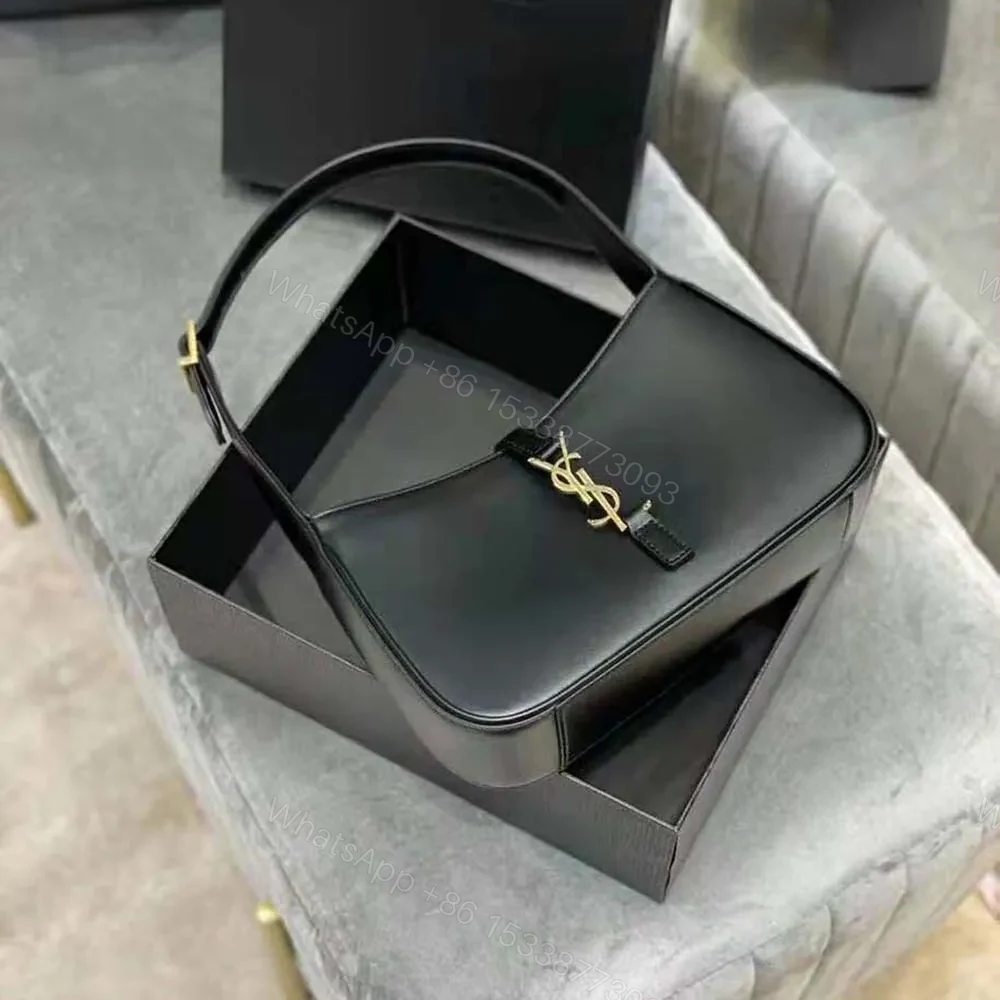View 4 of Saint Laurent YSL Women LE 5 A 7 Hobo Bag in Smooth Leather-Black