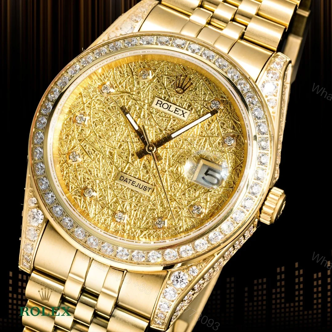View 2 of Rolex Style Diamond Automatic Luxury Watch – 41mm Full Diamond Edition ROLEX-STYLE-DIAMOND-AUTO-41-CITIZEN