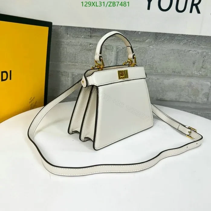 View 30 of Fendi Beige Peekaboo ISeeU Small Bag ZB7481