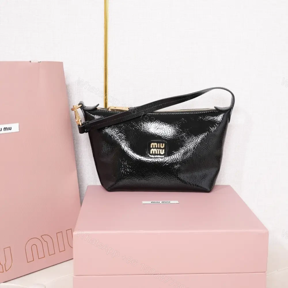 高仿miumiu*Naplak系列5NE841小羊皮飯盒包黑色免檢版 — view 1