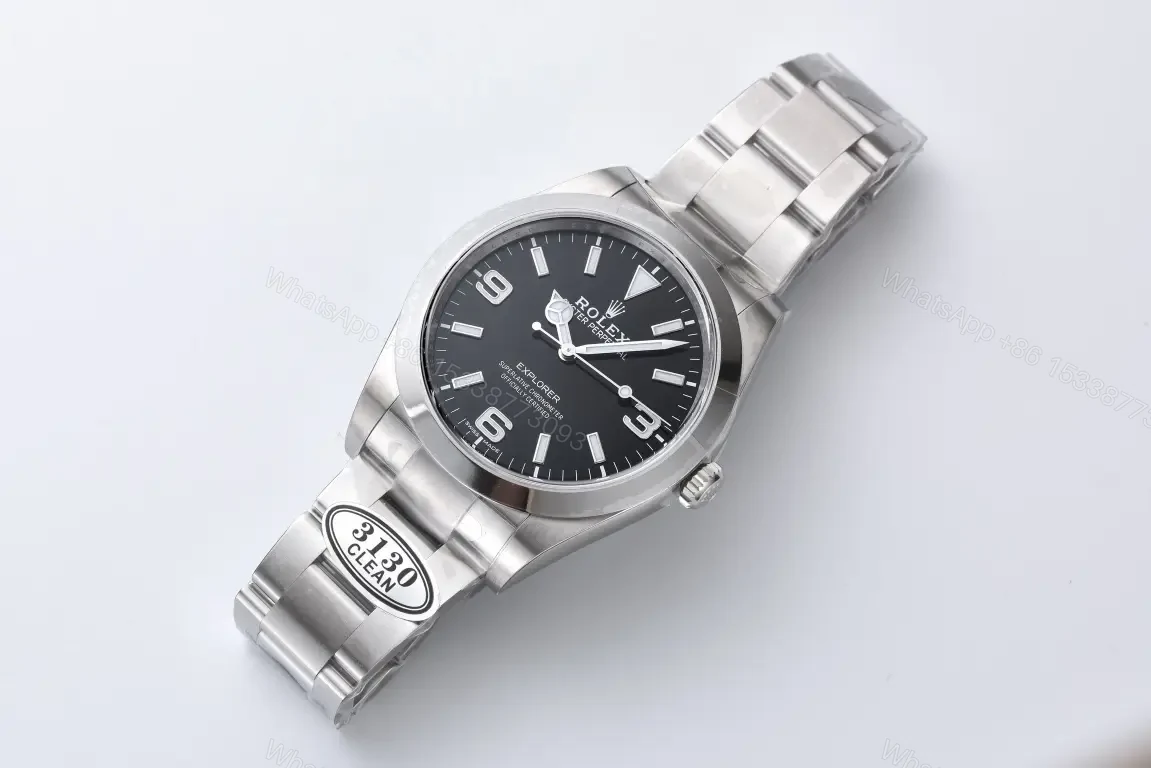 View 8 of Fake Rolex Explorer 40 Black Best Oyster Bracelet 40MM 214270-0003