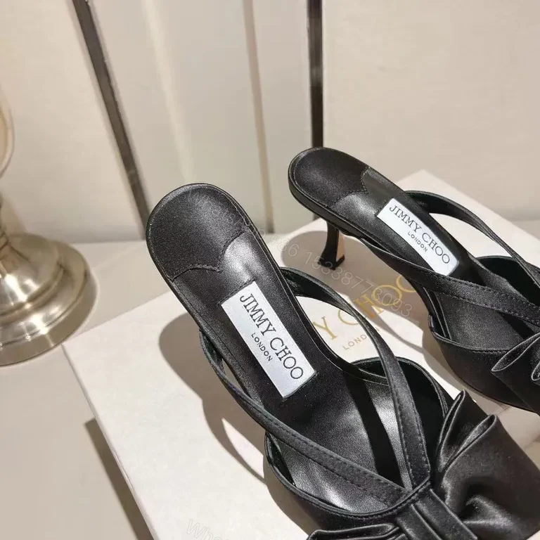 View 8 of Chic Satin Bow Mules: Luxury Open-Back Slingshot Heel