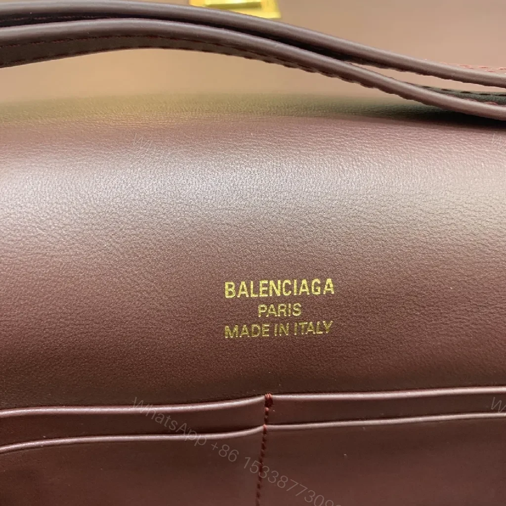 View 7 of Burgundy Calfskin Crossbody: Luxe, Structured, Compact