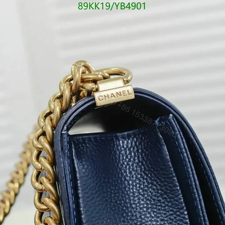 View 7 of Chanel Boy Old Medium Leather Handbag ABC25345