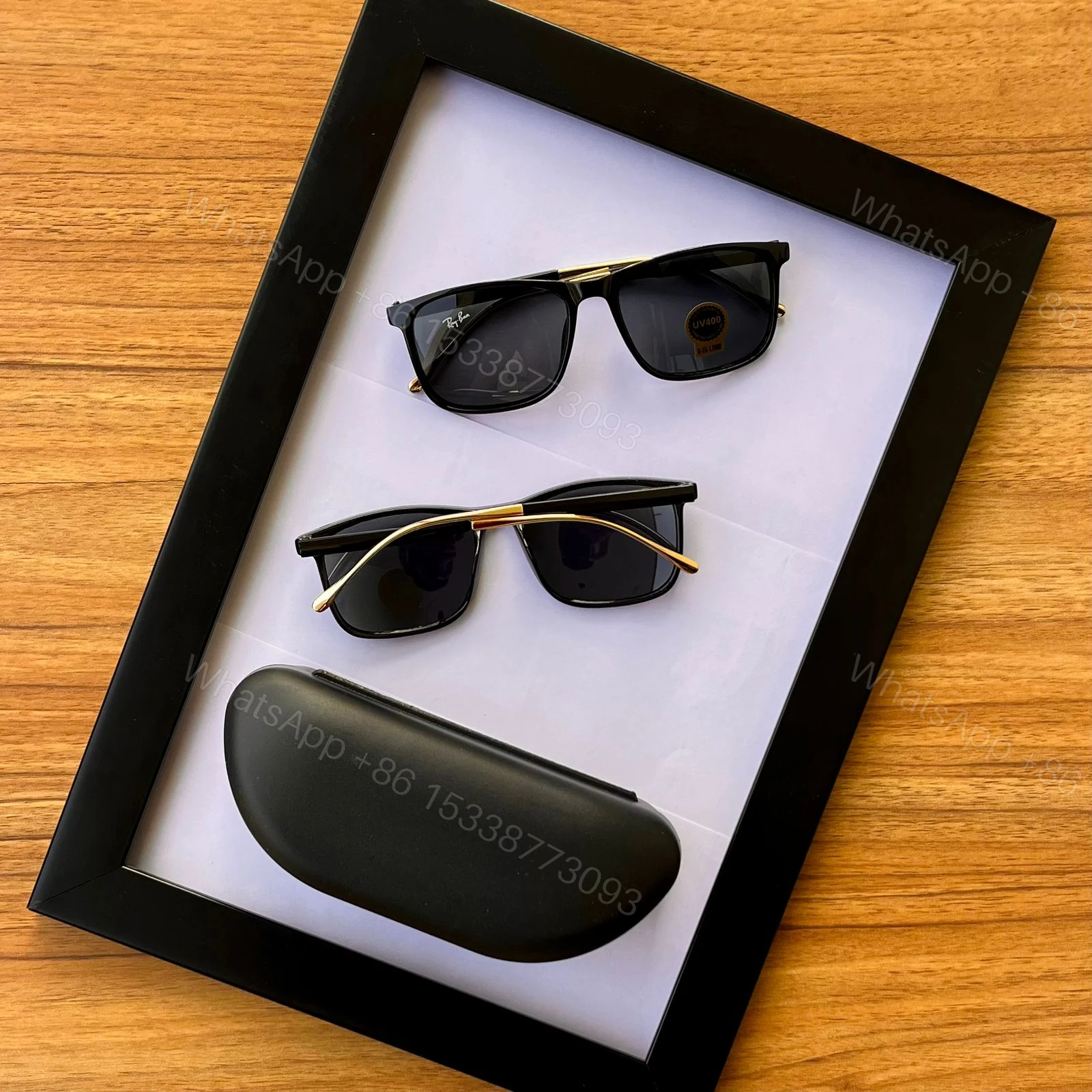 View 2 of Ray-Ban Flip-Up Sunglasses Black