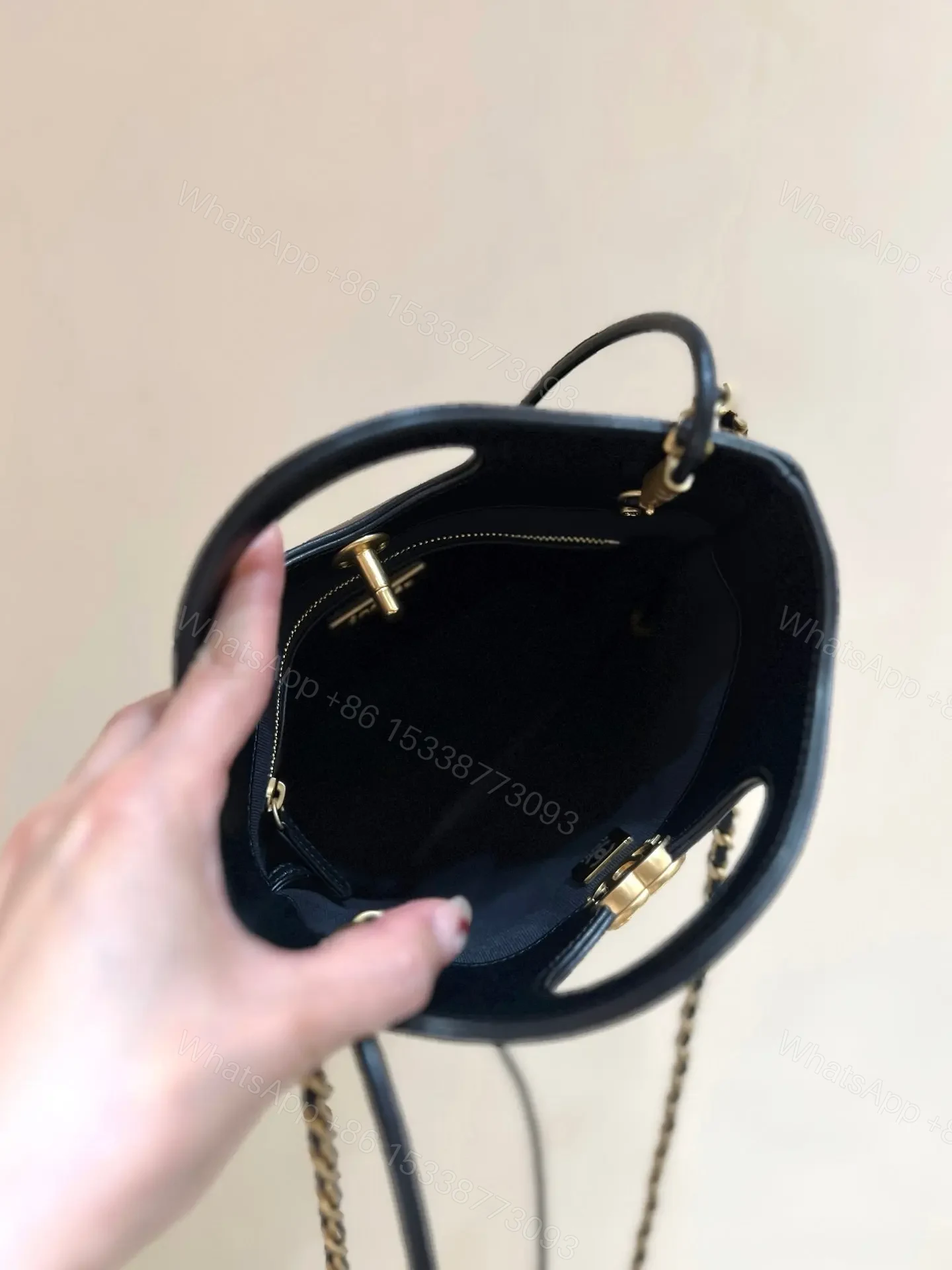 View 4 of Chanel Mini Quilted Suede and Lambskin 31 Shopping Bag.