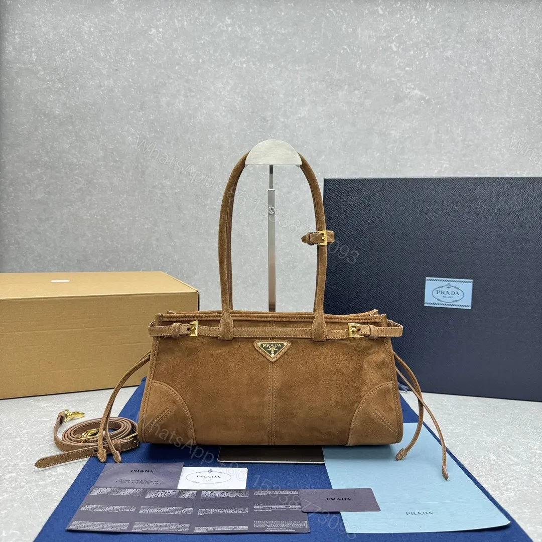 Prada Bonnie medium suede handbag for Women — view 1
