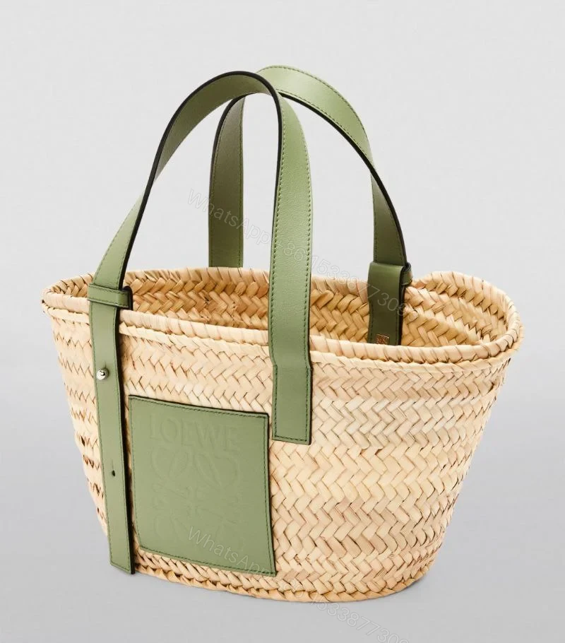 Loewe Paula’s Ibiza Small Woven Anagram Basket Bag — view 1