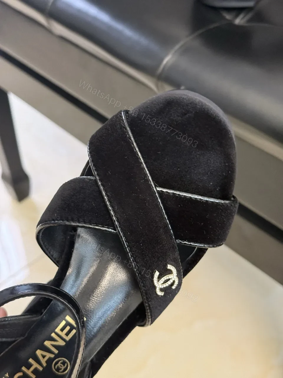 View 3 of Black Suede Platform Sandals – Luxe-Chic Everyday Elevation