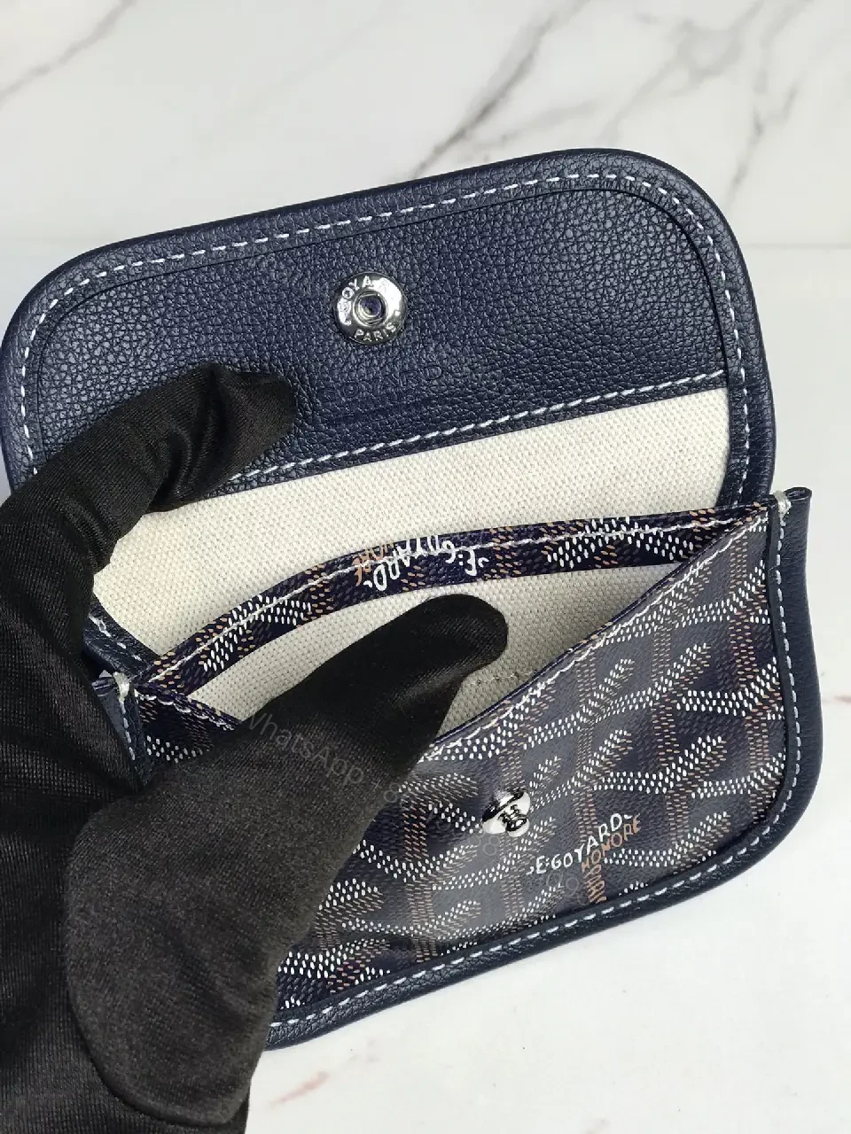 View 4 of Structured Patterned Shoulder Bag: Chevron Weave, Leather Trim