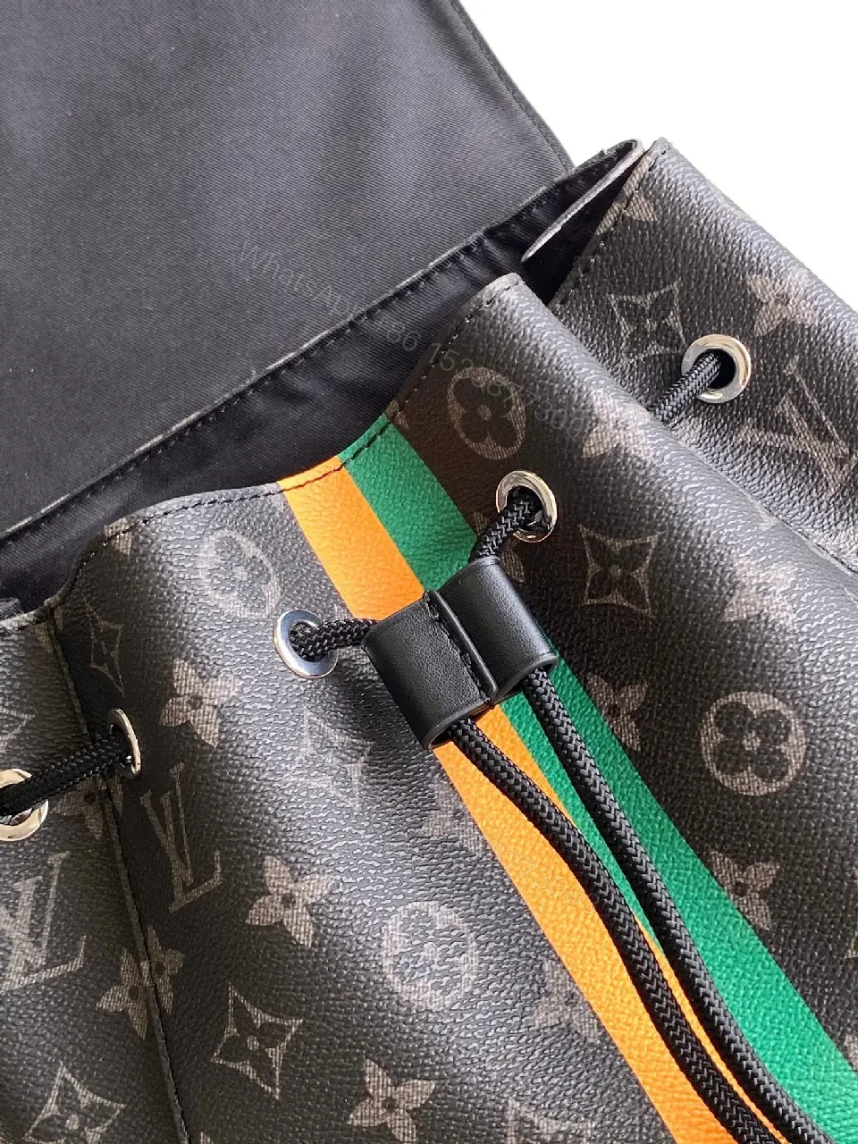 View 9 of Patterned Luxury Backpack with Signature Stripe: All-Day Style