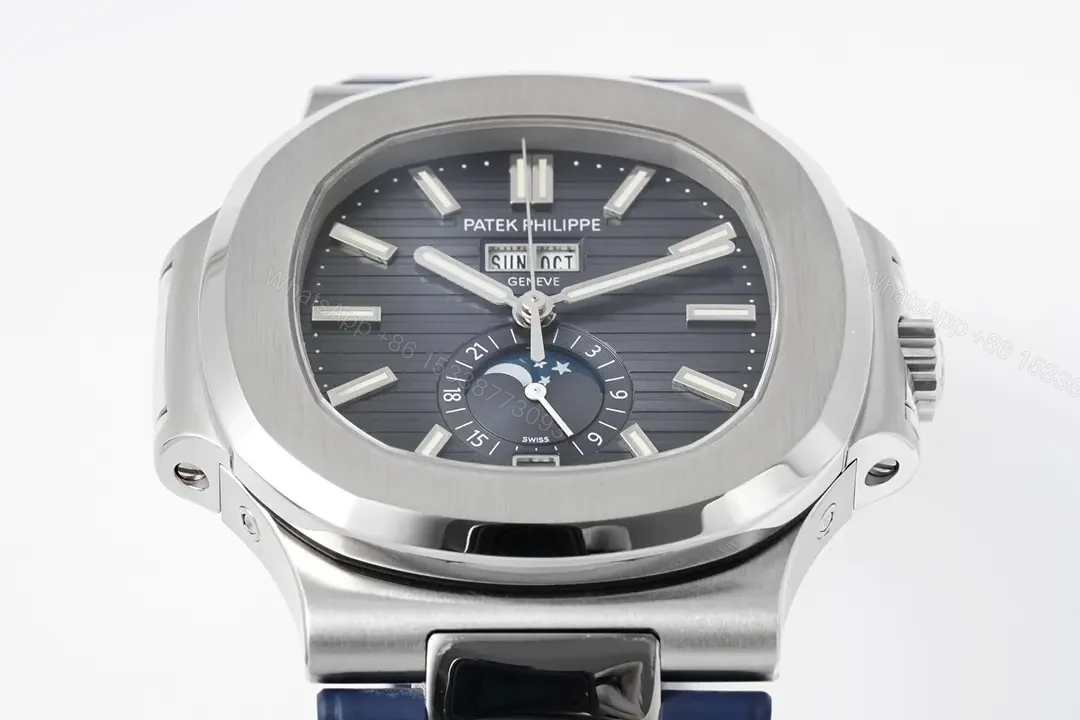 View 3 of MP Factory Patek Philippe Blue Nautilus Rubber Watch