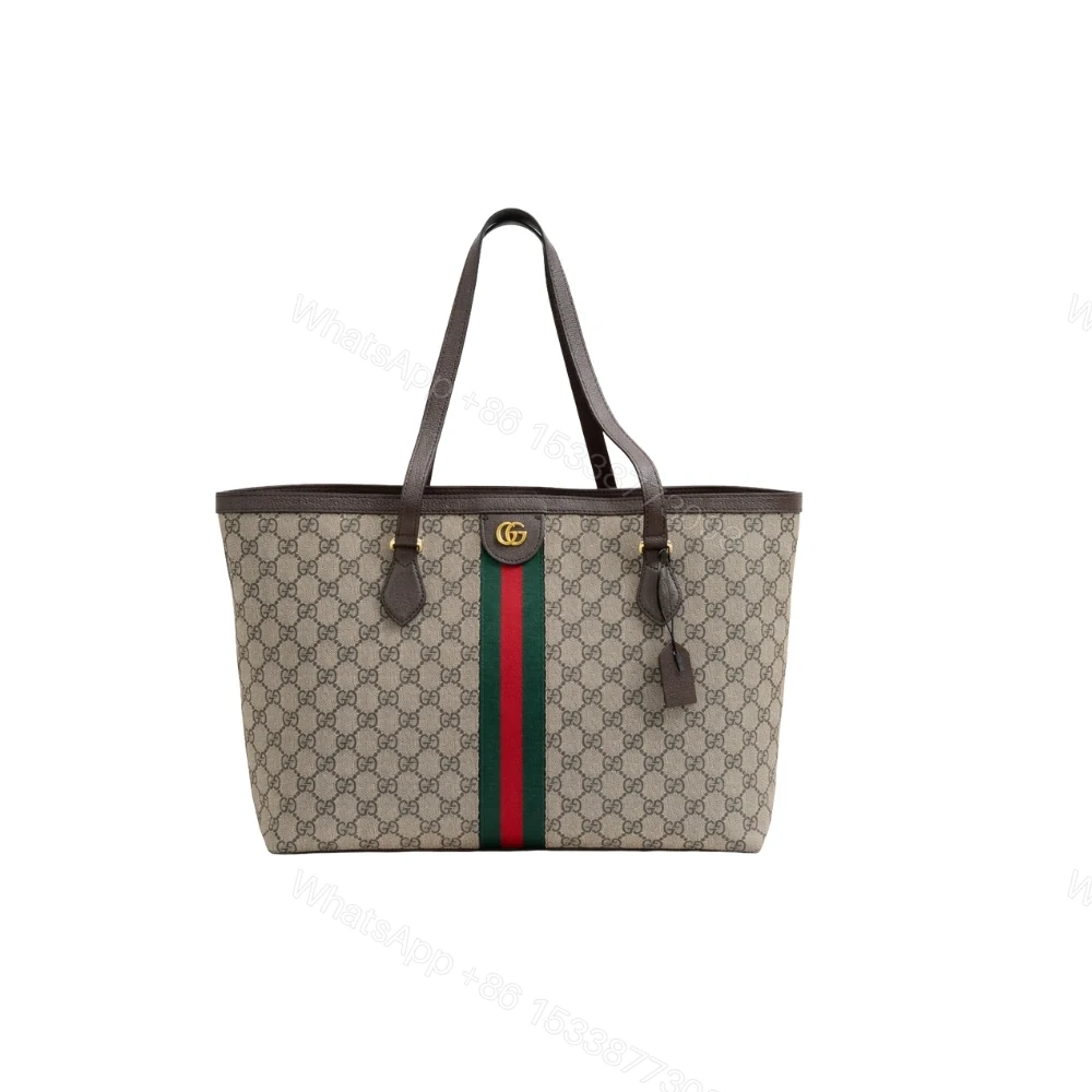 Gucci Ophidia Medium Tote Beige and Dark Brown 36Cm 631685 96IWB 8745 — view 1