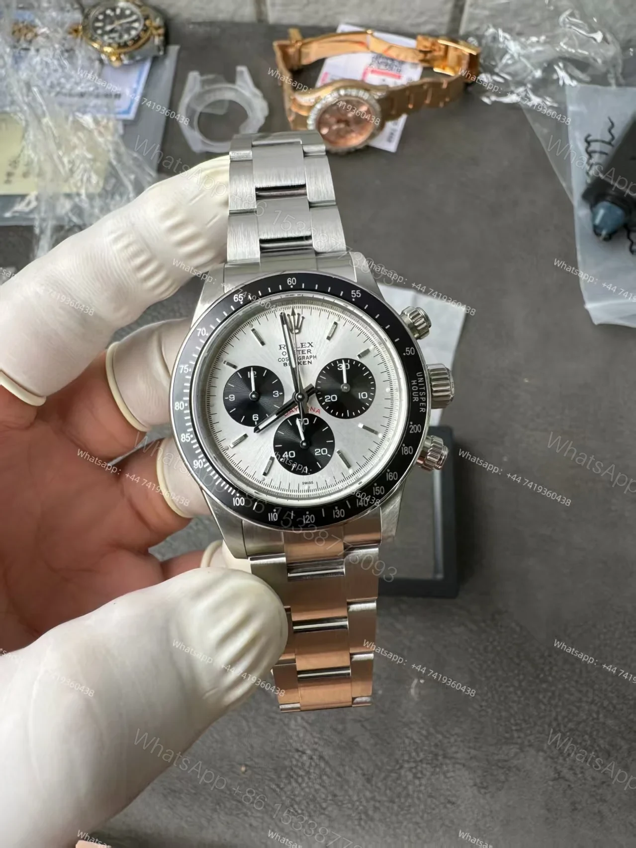 View 16 of Rolex Daytona 116500 Panda Customization Blaken Paul Newman 4130 Movement Best Super Clone