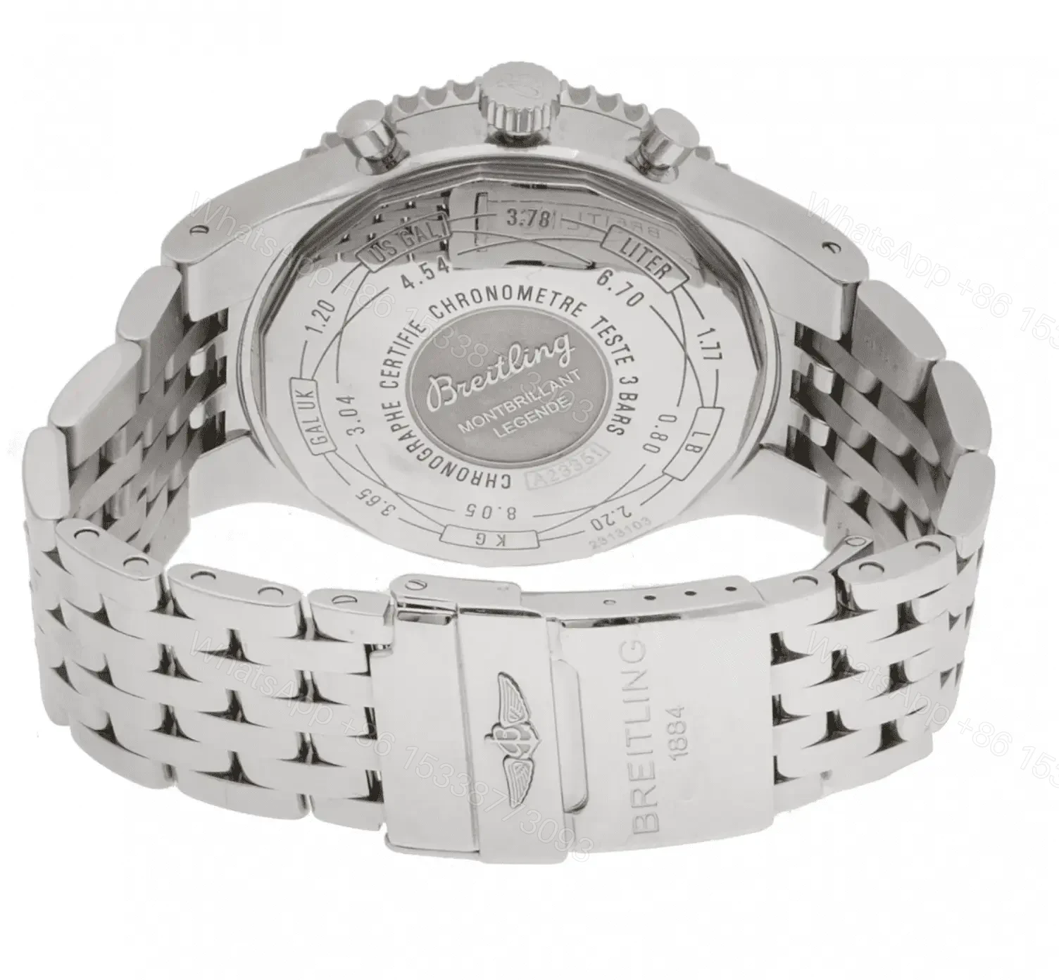 View 4 of Breitling Navitimer Chronograph Replica Watch Stainless Steel Black Dial