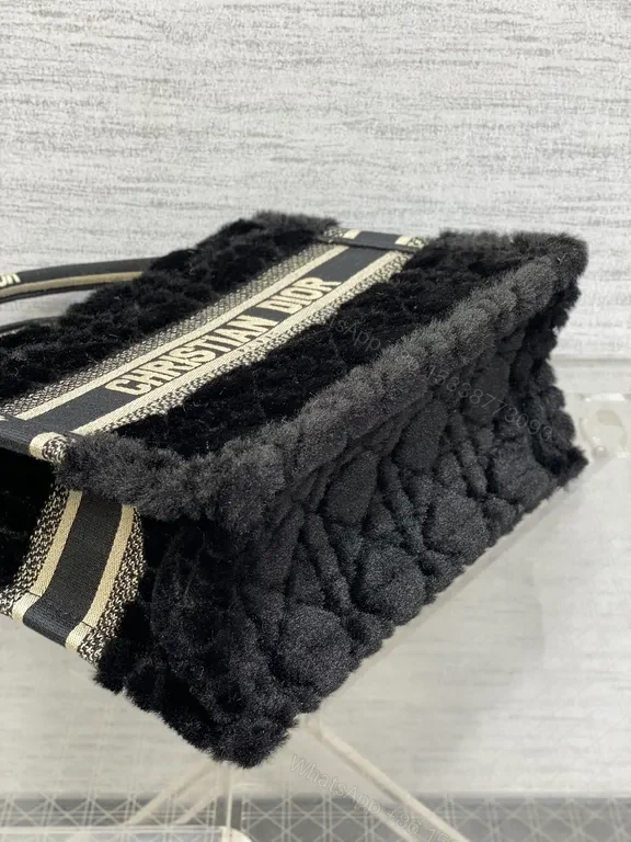 View 2 of Cozy Shearling Dior Band Compact Luxury Bag
