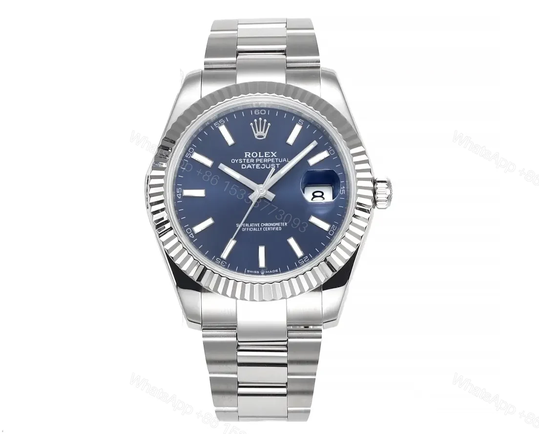 VS Factory Clean Factory JVS Rolex Datejust Blue Fluted Silver — view 1