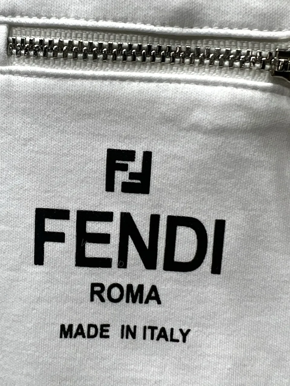 View 7 of White Cotton Tee with Pocket Zip-Detail, Modern Luxury Top