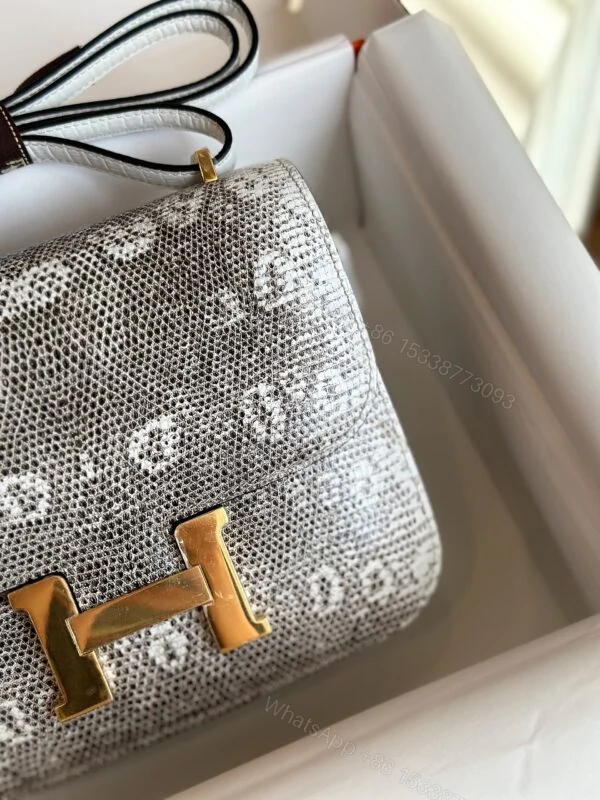 View 2 of Hermes Constance 19 Omber Genuine Lizard Leather Palladium Hardware