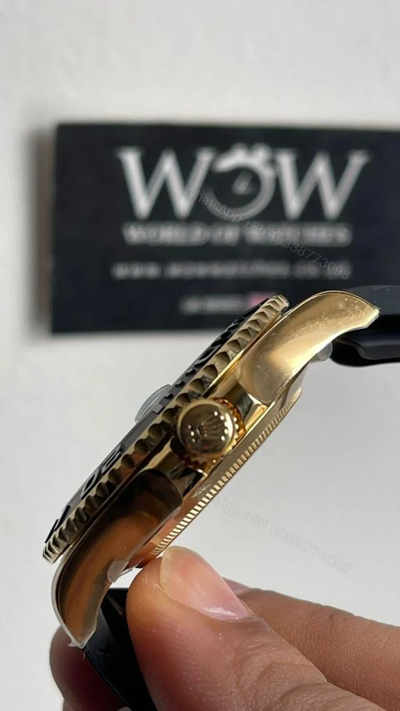 View 6 of CLEAN FACTORY 1:1 Rolex Yacht-Master 42mm 226658 YG Black Dial on Rubber Strap VR3235