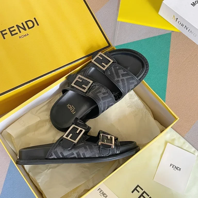 View 9 of Bold Sandal Straps: Fendi Monogram Slide for All-Day Comfort