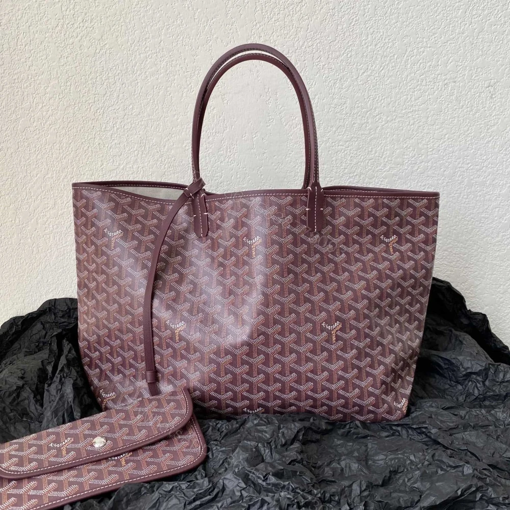 高仿Goyard*STLOUIF滿印Tote購物袋朱紅中號免檢版 — view 1